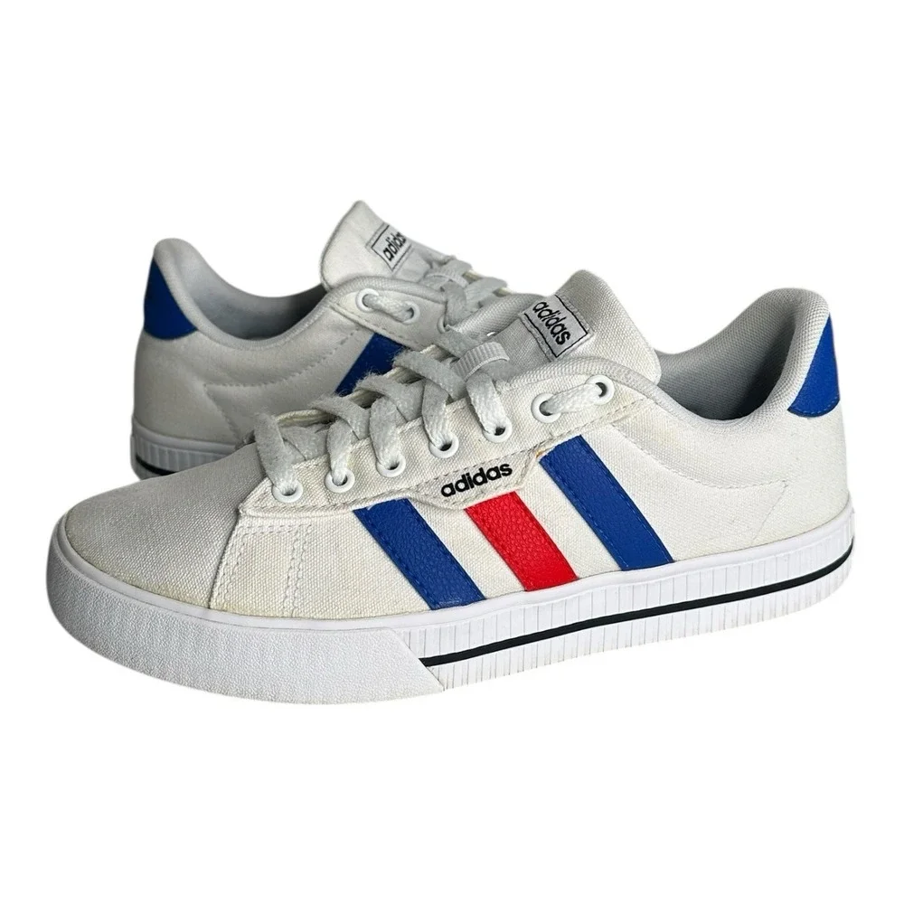 adidas Daily Size 6.5 White Royal Red 2021 H04578 Men's Shoes‎